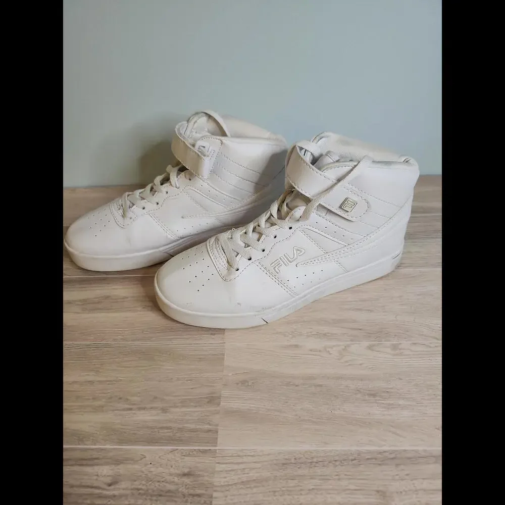 Fila White hi top